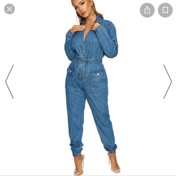 Denim Jumpsuit - Picture 3 of 5
